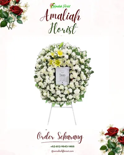 Krans Bunga Duka Cita di Titiwungan Selatan